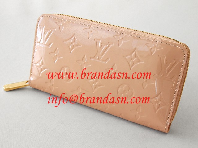ルイ・ヴィトン LOUISVUITTON モノグラム・ヴェルニ ジッピー・ウォレット ローズフロランタン M91530 ラウンドファスナー長財布