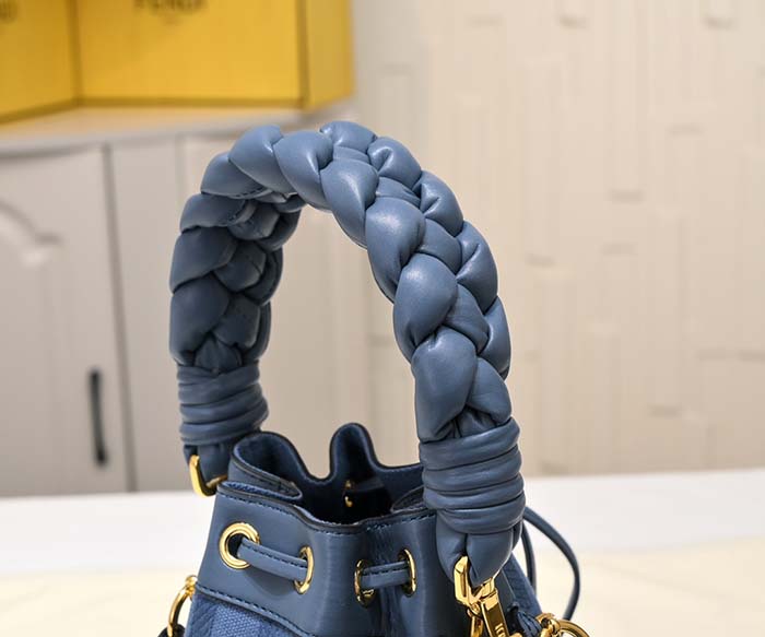 FENDI モントレゾール バケットバッグ ミニ ブルー フェンディ バッグ 
