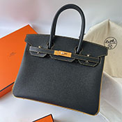 ōGXRs[ HERMES@o[L 30cm p[\i@(ubN)Noir(89)/W[kAu Jaune ambre(9D)@H[Gv\@}bgS[h hermes-OFF08-208