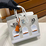 GX[HERMES]o[L 20cm ZG tH[u [Birkin 25cm Sellier Faubourg]BETON+WHITE(xg+zCg) / pWE Vo[