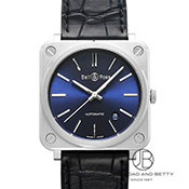 BELL&ROSS x&X BR S-92 BLUE STEEL BRS92-BLU-ST/SCR u[