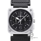 BELL&ROSS x&X BR03-94 Chronograph BR03-94 NmOt BR0394-BL-SI/SCA ubN