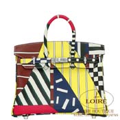 GX HERMES@o[L 25cm [Birkin 25cm]@y2017NEFCz@XCtg@}`J[ [MULTICOLORE(00)]@Vo[