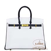 GX HERMES@o[L 25cm [Birkin 25cm]@p[\iI[_[@N}X@V~N [BLANC(01)/NOIR(89)](VXeb`)@S[h