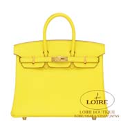 GX HERMES@o[L 25cm [Birkin 25cm]@XCtg@C [LIME(9R)]@S[h