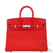 GX HERMES@o[L 25cm [Birkin 25cm]@gS@[WhN[ [ROUGE DE COEUR(S3)] y2019NtĐVFz Vo[