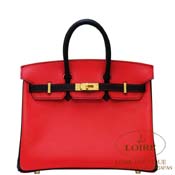 GX HERMES@o[L 25cm [Birkin 25cm]@p[\iI[_[@Gv\@[WJUbN~N [ROUGE CASAQUE(Q5)/NOIR(89)]@}bgS[h