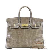 GX HERMES@o[L 25cm [Birkin 25cm]@p[\iI[_[@|TX@OgD[gD[ (gDeB[O[)~N [GRIS TOURTERELLE(81)/NOIR(89)]@S[h