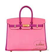 GX HERMES@o[L 25cm [Birkin 25cm]@Gv\@[YAU~[Yp[v [ROSE AZALLE(8W)/ROSE POURPLE(L3)]@}bgS[h