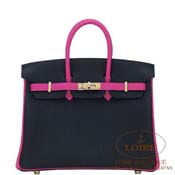 GX HERMES@o[L 25cm [Birkin 25cm]@p[\iI[_[@gS@N~[Yp[v [NOIR(89)/ROSE POURPRE(L3)]@VpS[h