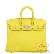 GX HERMES@o[L 25cm [Birkin 25cm]@AQ[^[}bg@C [LIME(9R)]@Vo[