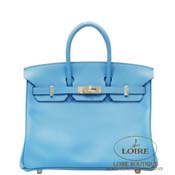 GX HERMES@o[L 25cm [Birkin 25cm]@XCtg@u[p_CX [BLEU PARADIS(2T)]@Vo[