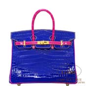 GX HERMES@o[L 25cm [Birkin 25cm]@p[\iI[_[@jeBJX@u[GNgbN[YVFwU[h [BLEU ELECTRIQUE(7T)/ROSE SHEHERAZADE(J5)]@ (W[kXeb`)@S[h