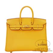 GX HERMES@o[L 25cm [Birkin 25cm]@gS@W[kAu [JAUNE AMBRE(9D)]@S[h