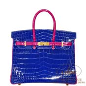 GX HERMES@o[L 25cm [Birkin 25cm]@p[\iI[_[@jeBJX@u[GNgbN[YVFwU[h [BLEU ELECTRIQUE(7T)/ROSE SHEHERAZADE(J5)]@S[h