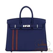 GX HERMES@o[L ItBVG 25cm [Birkin Officier 25cm]@gS~XCtg@u[AN~{h[ [BLEU ENCRE(M3)/BORDEAUX(57)]y2018NH~VFz@Vo[