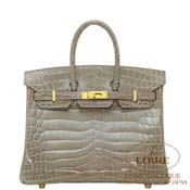 GX HERMES@o[L 25cm [Birkin 25cm]@jeBJX@OgD[gD[ (gDeB[O[) [GRIS TOURTERELLE(81)]@S[h