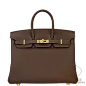 GX HERMES@o[L 25cm [Birkin 25cm]@gS@VR [CHOCOLAT(47)]@S[h