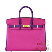 GX HERMES@o[L 25cm [Birkin 25cm]@p[\iI[_[@gS@[Yp[v~All [ROSE POURPRE(L3)/ANEMONE(P9)n@}bgS[h
