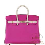 GX HERMES@o[L 25cm [Birkin 25cm]@p[\iI[_[@gS@[Yp[v~N [ROSE POURPRE(L3)/CRAIE(10)]@VpS[h