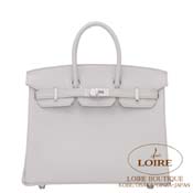 GX HERMES@o[L 25cm [Birkin 25cm]@p[\iI[_[@VF[u@Oy[~OGbg [GRIS PERLE(80)/GRIS MOU ETTE(4Z)]@}bgVo[