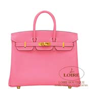 GX HERMES@o[L 25cm [Birkin 25cm]@Gv\@[YAU~[YWCv[[ROSE AZALLE(8W)/ROSE JAIPUR(T5)]iVXeb`j@S[h