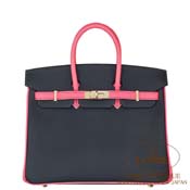 GX HERMES@o[L 25cm [Birkin 25cm]@p[\iI[_[@Gv\@N~[YAU[NOIR(89)/ROSE AZALLE(8W)] (Ot@CgXeb`) @VpS[h
