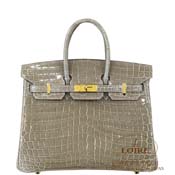 GX HERMES@o[L 25cm [Birkin 25cm]@jeBJX@OgD[gD[ (gDeB[O[) [GRIS TOURTERELLE(81)]@S[h