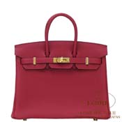 GX HERMES@o[L 25cm [Birkin 25cm]@gS@[WOi [ROUGE GRENAT(K1)]@S[h