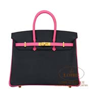 GX HERMES@o[L 25cm [Birkin 25cm]@p[\iI[_[@Gv\@N~[YAU [NOIR(89)/ROSE AZALLE(8W)]@}bgS[h