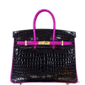 GX HERMES@o[L 25cm [Birkin 25cm] p[\iI[_[@jeBJX@N~[YVFwU[h [NOIR(89)/ROSE SHEHERAZADE(J5)]@S[h