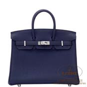 GX HERMES@o[L 25cm [Birkin 25cm]@gS@u[jC [BLEU NUIT(2Z)]@Vo[