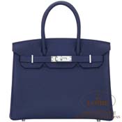 GX HERMES@o[L 30cm [Birkin 30cm]@gS@u[jC [BLEU NUIT(2Z)]@Vo[