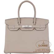 GX HERMES@o[L 30cm [Birkin 30cm]@gS@OgD[gD[ (gDeB[O[)[GRIS TOURTERELLE(81)]@Vo[