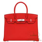GX HERMES@o[L 30cm [Birkin 30cm]@gS@[WhN[ [ROUGE DE COEUR(S3)] y2019NtĐVFz@Vo[