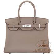 GX HERMES@o[L 30cm [Birkin 30cm]@gmr[@OAXt@g [GRIS ASPHALTE(M8)]@Vo[