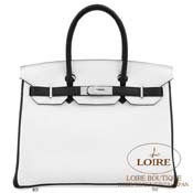 GX HERMES@o[L 30cm [Birkin 30cm]@p[\iI[_[@N}X@V~N [BLANC(01)/NOIR(89)]@Vo[