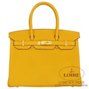 GX HERMES@o[L 30cm [Birkin 30cm]@gS@W[kAu [JAUNE AMBRE(9D)]@S[h