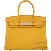 GX HERMES@o[L 30cm [Birkin 30cm]@gS@W[kAu [JAUNE AMBRE(9D)] Vo[