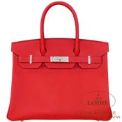 GX HERMES@o[L 30cm [Birkin 30cm]@Gv\@[WJUbN [ROUGE CASAQUE(Q5)]@Vo[