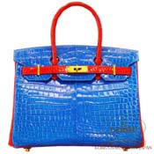 GX HERMES@o[L 30cm [Birkin 30cm] @p[\iI[_[@|TX@u[CY~[~[jE [BLEU IZMIR(7W)/GERANIUM(D5)]@S[h