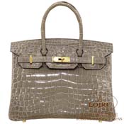 GX HERMES@o[L 30cm [Birkin 30cm]@jeBJX@OgD[gD[ (gDeB[O[) [GRIS TOURTERELLE(81)]@S[h