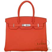 GX HERMES@o[L 30cm [Birkin 30cm]@gS@[Ws{k [ROUGE PIVOINE(2R)]@Vo[