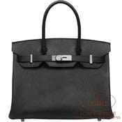 GX HERMES@o[L 30cm [Birkin 30cm]@Gv\@N [NOIR(89)]@Vo[