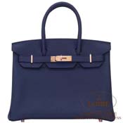 GX HERMES@o[L 30cm [Birkin 30cm]@gS @u[jC [BLEU NUIT(2Z)]@[YS[h