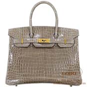GX HERMES@o[L 30cm [Birkin 30cm]@|TX@OgD[gD[ (gDeB[O[) [GRIS TOURTERELLE(81)]@S[h