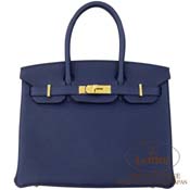 GX HERMES@o[L 30cm [Birkin 30cm]@gS @u[jC [BLEU NUIT(2Z)]@S[h