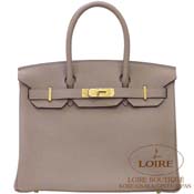 GX HERMES@o[L 30cm [Birkin 30cm]@gS@OAXt@g [GRIS ASPHALTE(M8)]@S[h