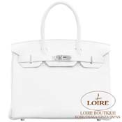 GX HERMES@o[L 30cm [Birkin 30cm]@N}X@V [BLANC(01)]@Vo[
