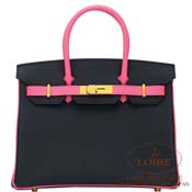 GX HERMES@o[L 30cm [Birkin 30cm]@p[\iI[_[@Gv\@N~[YAU [NOIR(89)/ROSE AZALLE(8W)]@S[h